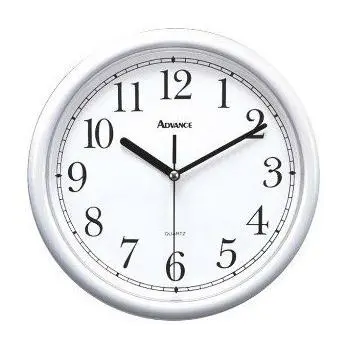 10-Inch White Plastic Wall Clock With Silent Movement 1