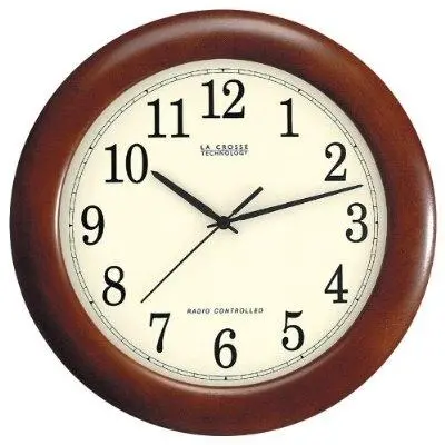 12.5-Inch Retro Atomic Wall Clock With Wooden Frame 1