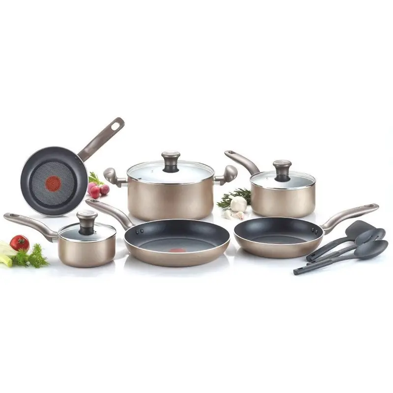 12-Piece Bronze Nonstick Cookware Set – Oven & Dishwasher Safe 1