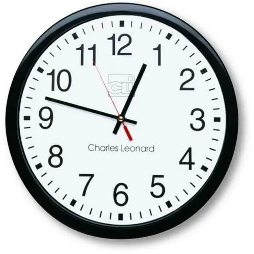 14-Inch Black-And-White Quartz Wall Clock With Victorian-Inspired Dial 1