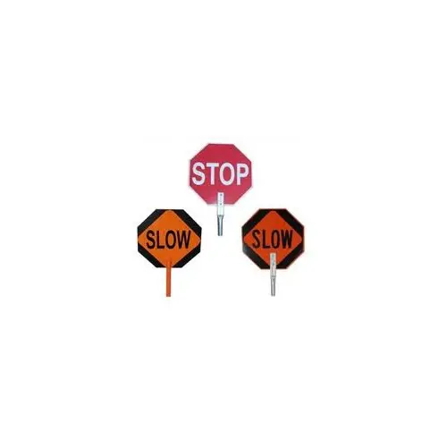 18-Inch Paddle Sign – Stop/Slow Traffic Control Board For Field Use 1