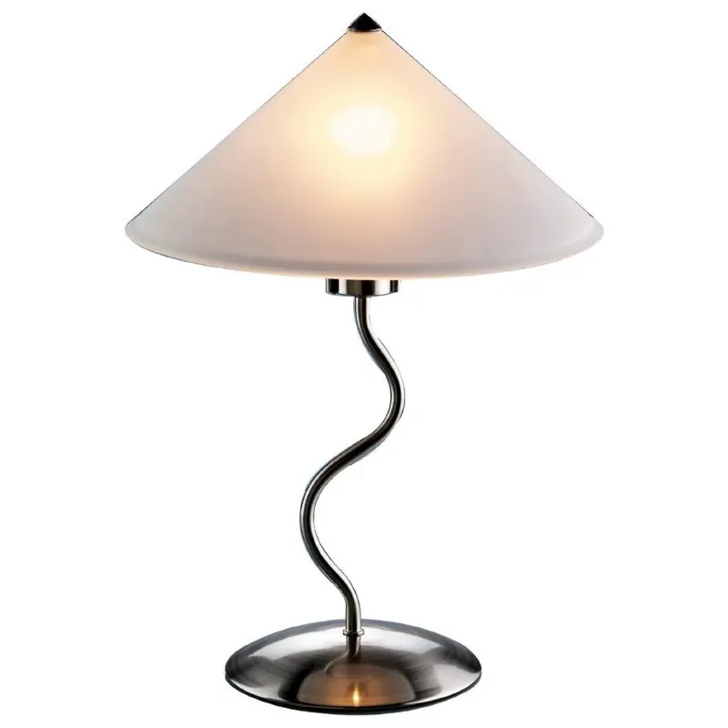 19-Inch Frosted Glass Cone Touch Lamp For Modern Side Tables 1