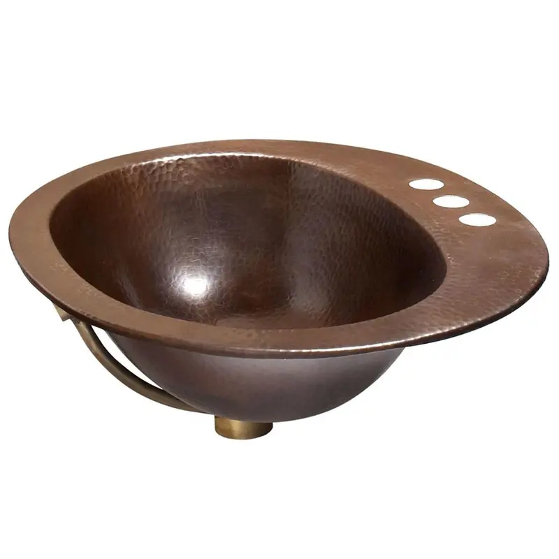 20 X 16 Inch Oval Copper Bathroom Sink – Premium Hand-Hammered Vanity Basin 1
