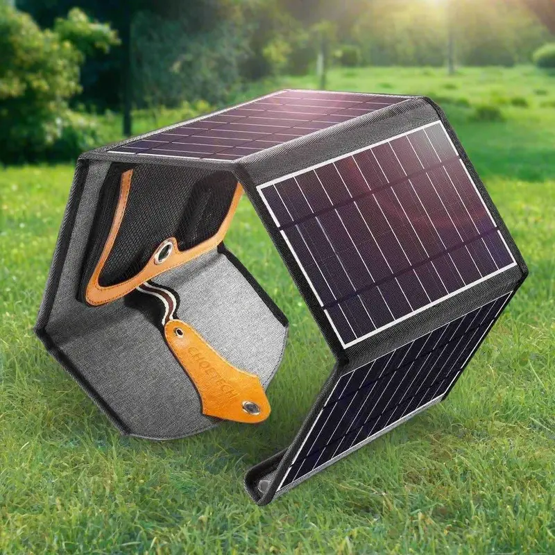 22W Waterproof Foldable Solar Panel Charger – Dual Usb Portable Power Solution For Outdoor Trips 1
