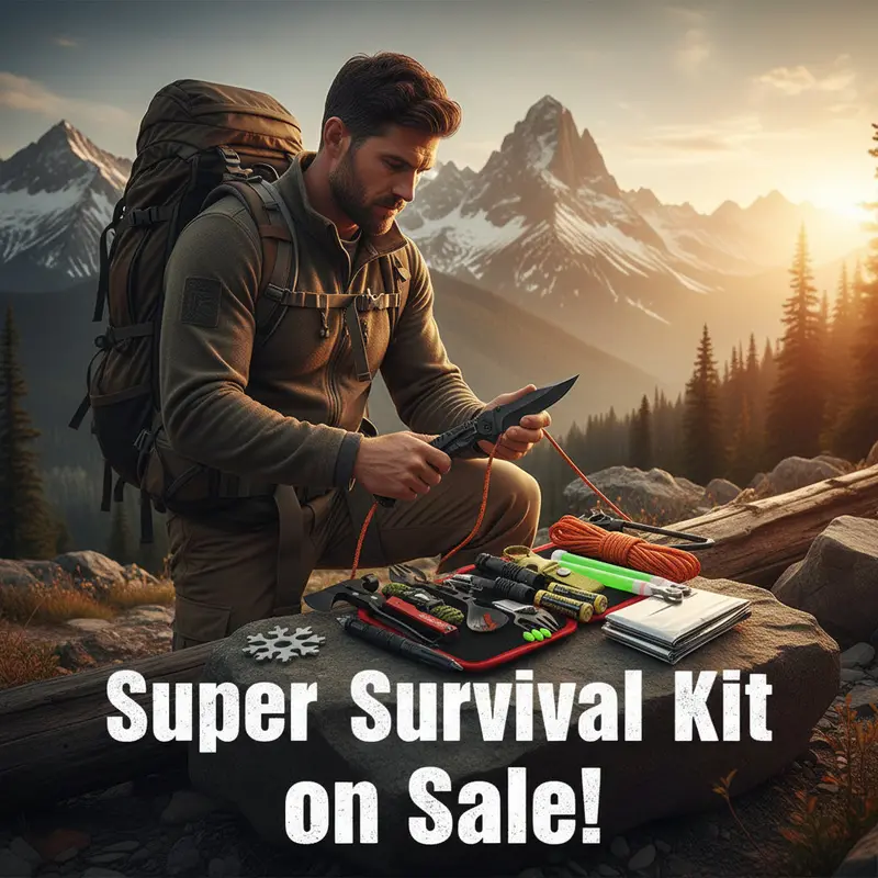 32-In-1 Emergency Survival Kit – Tactical Camping, Hiking & Sos Preparedness Gear – Danoz Direct 1
