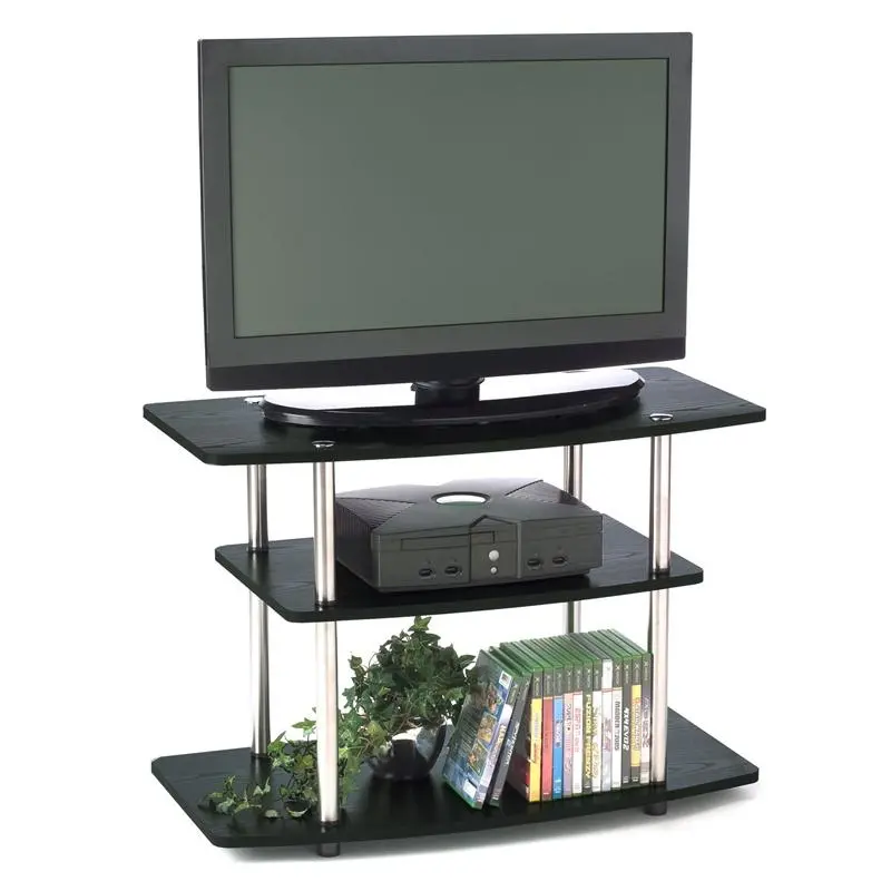 32-Inch Wood-Grain Tv Stand For Flat Panel Displays 1