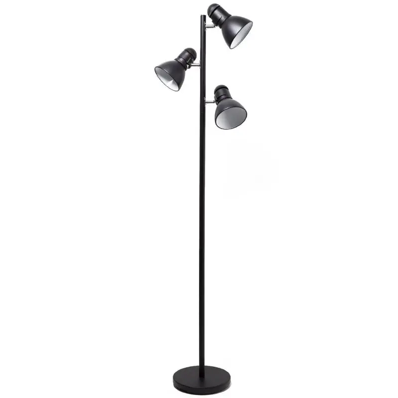 65-Inch Black Floor Lamp With 3 Adjustable Spotlight Arms 1