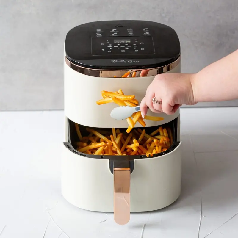 7L Digital Air Fryer With 8 Presets – Cream-Colored Touch-Control Cooking Appliance 1