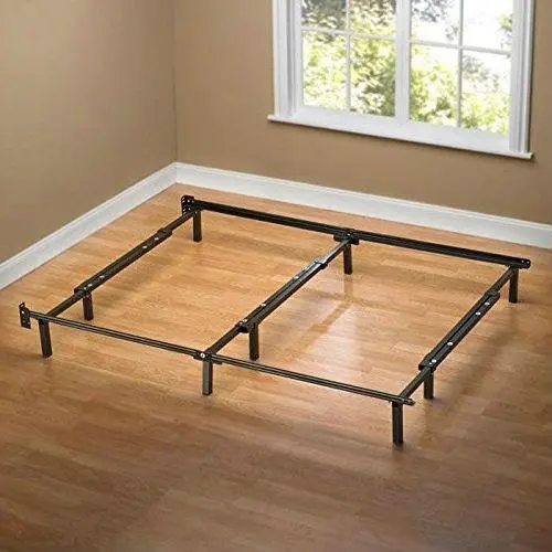 9-Leg Reinforced Queen Metal Bed Frame With Center Support And Headboard Brackets 1