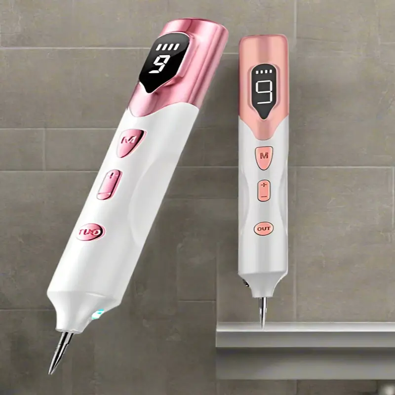 9-Level Skin Tag Remover Pen – Usb-Charged Professional Beauty Device In Pink 1