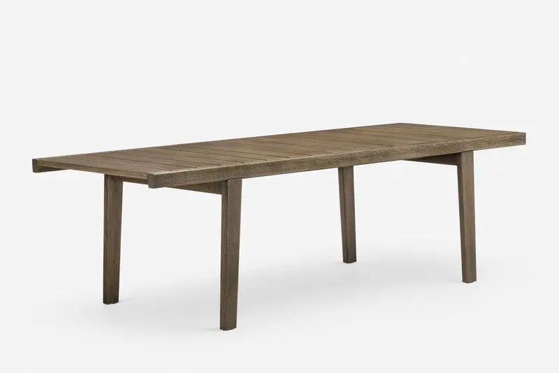 98.6°F Outdoor Dining Table – Rectangular Teak Or Aluminum Surface 1