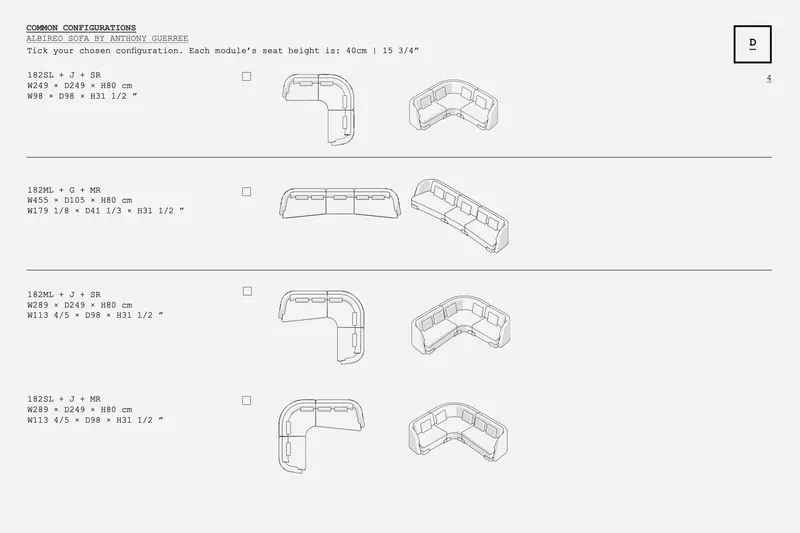 Albireo Modular Sofa System – Custom Configurator 1