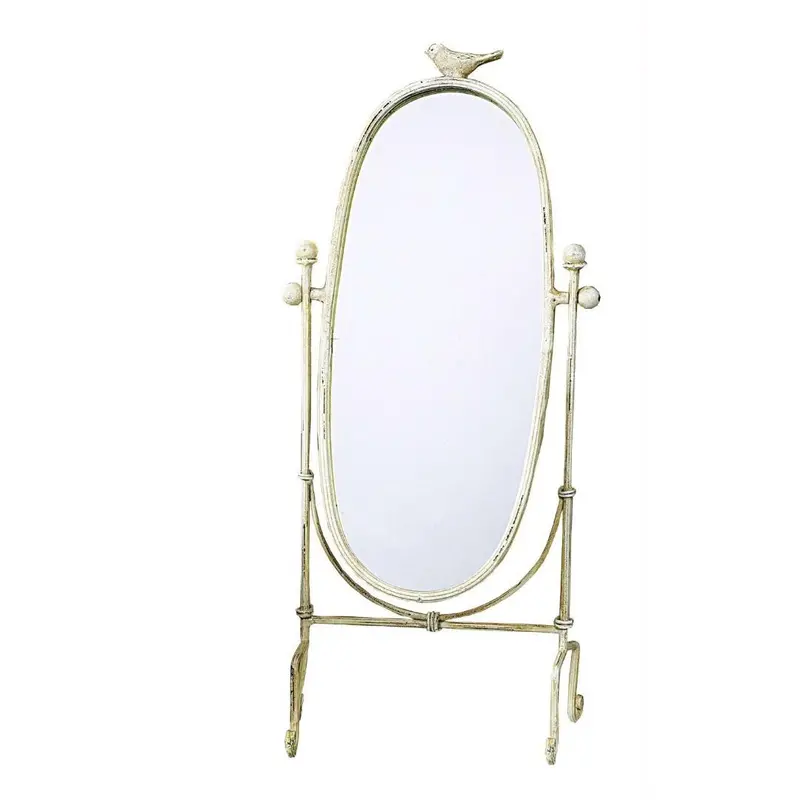Antique Ivory Freestanding Vanity Mirror For Table Or Countertop 1