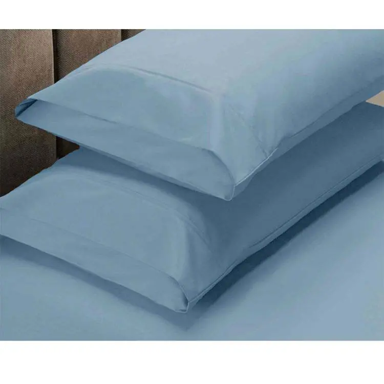 Apartmento 225Tc Fitted Sheet Set – King Size With Sky Blue Hue & Matching Pillowcases 1