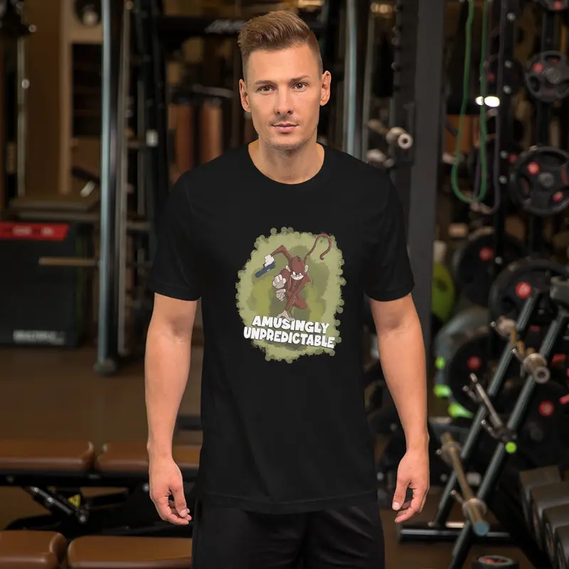 Armed Monkey Illustration T-Shirt – Bold Unisex Short Sleeve 1