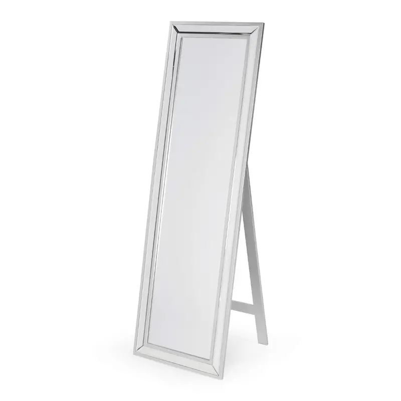 Art Deco Floor Mirror – Beveled Glass With Easel Stand 1