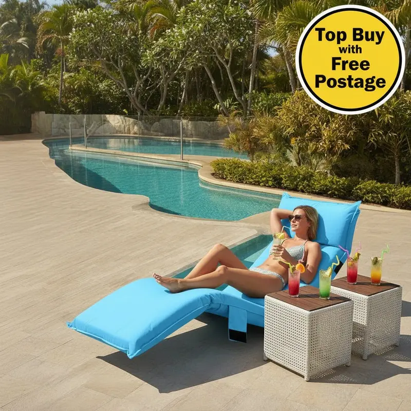 Artiss Floor Lounge Sofa – Blue Portable Camping Chair With Included Delivery 1