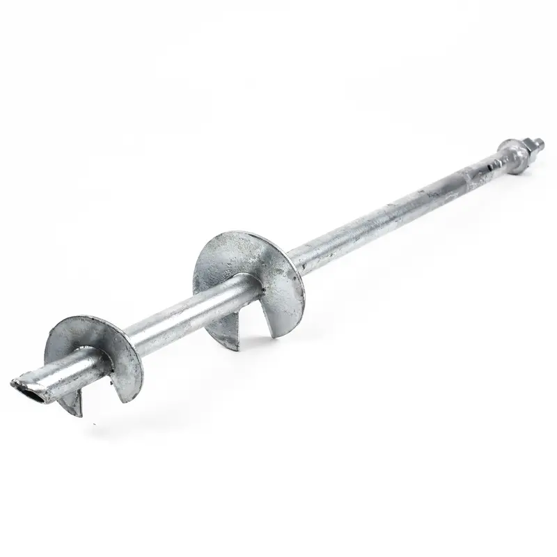 Auger-Style Deck Foot Anchor For Ground-Level Stability 1
