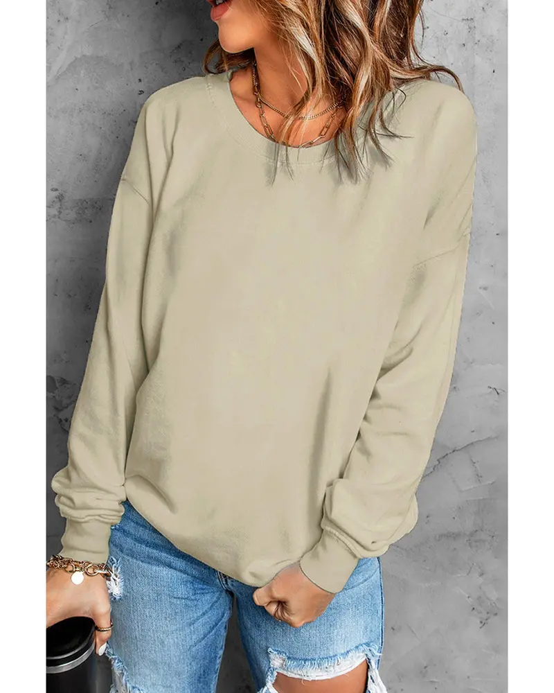 Azura Exchange Classic Crew-Neck Sweatshirt – Plain Pullover In Large 1