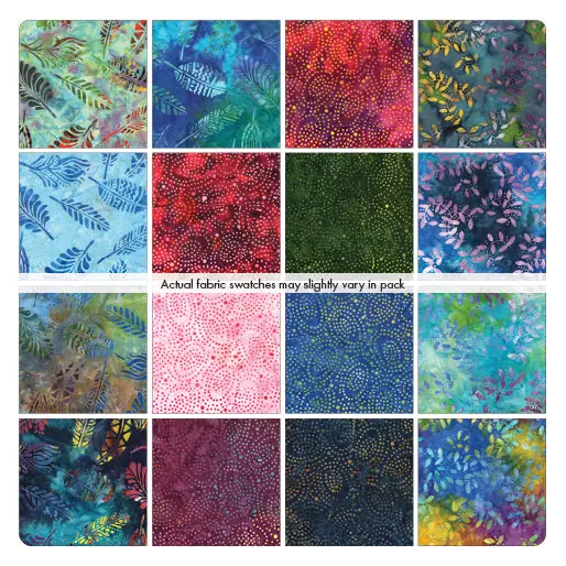 Bali Tropical Retreat 10X10 Pre-Cut Fabric Pack – 42 Pieces 1