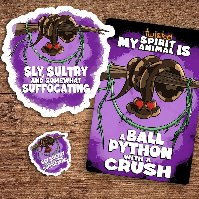 Ball Python Infatuated Sticker Pack 1