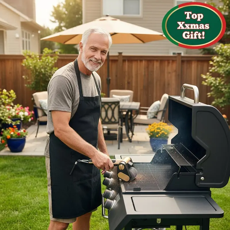Bbqmaster Brushless Electric Grill Cleaner – 350 Rpm Rotating Stainless Steel Brush With Led Light & Dishwasher-Safe Design 1