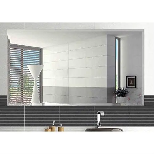 Beveled Frameless Rectangle Wall Mirror – 36X24 Inches With Hanging Hardware 1