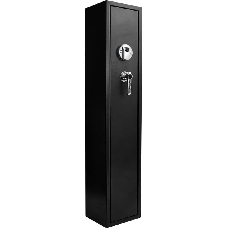 Biometric Rifle Safe With Fingerprint Lock, Backup Keys, And Floor Anchors 1