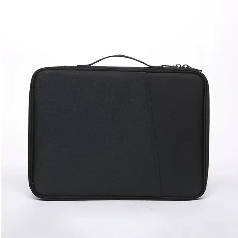 Black 360° Laptop & Tablet Sleeve – Water-Resistant Protective Case With Built-In Accessory Compartment 1