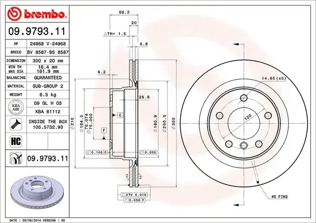 Brembo Slotted Disc Brake Rotor – High-Performance Replacement (09979311C02) 1