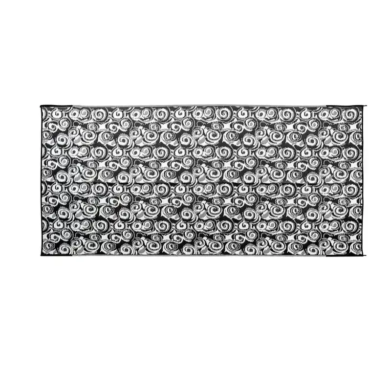 Camco Reversible Patio Mat – 16' X 8', Charcoal Swirl Pattern, Mold & Mildew Resistant 1