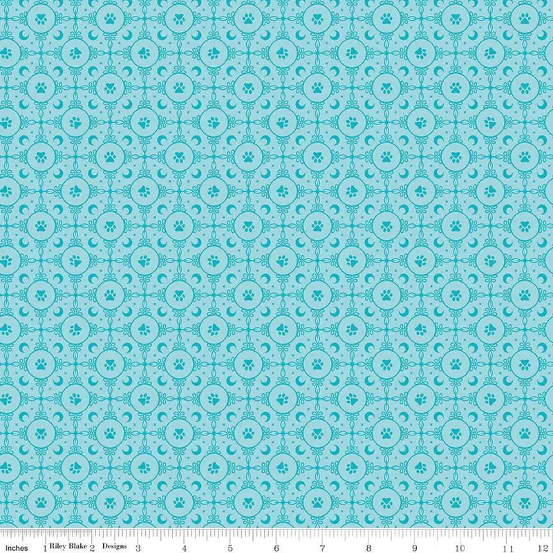 Celtic Cats Circles Pattern – Cd16585 In Aqua 1