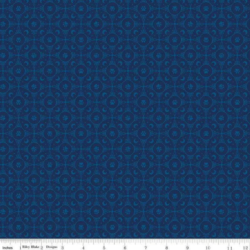 Celtic Cats Circles Pattern – Cd16585 In Navy 1
