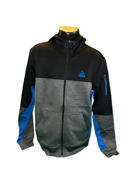 Color-Blocked Full-Zip Hooded Softshell Jacket