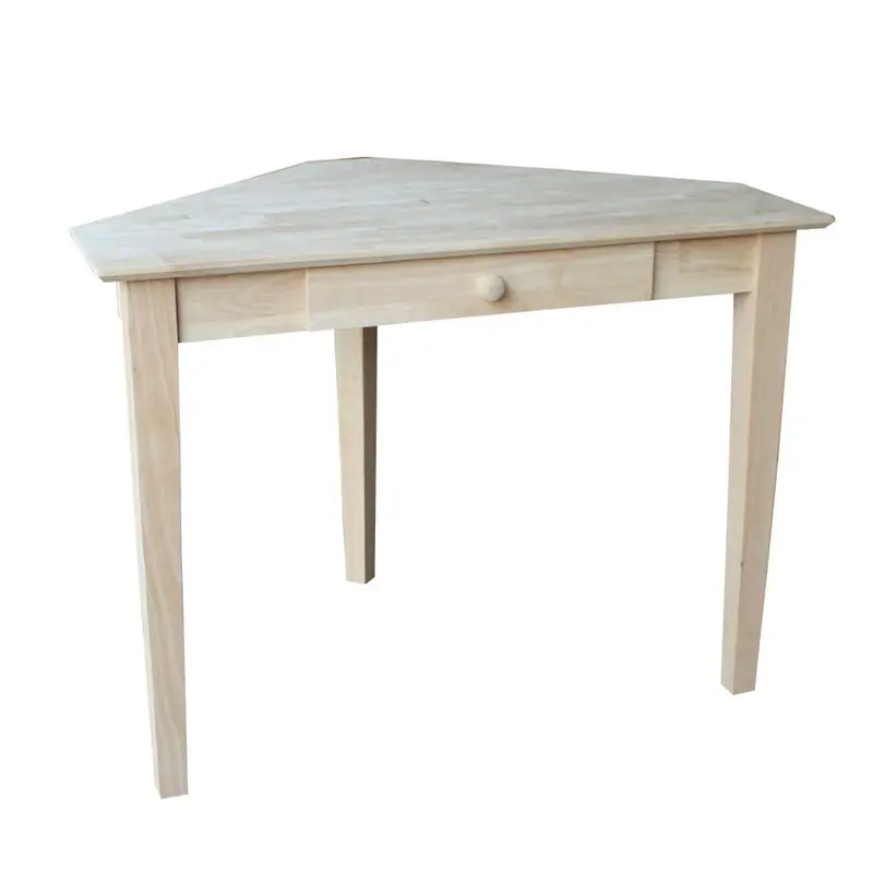 Compact Unfinished Corner Desk For Laptops, Tablets, Or Writing 1