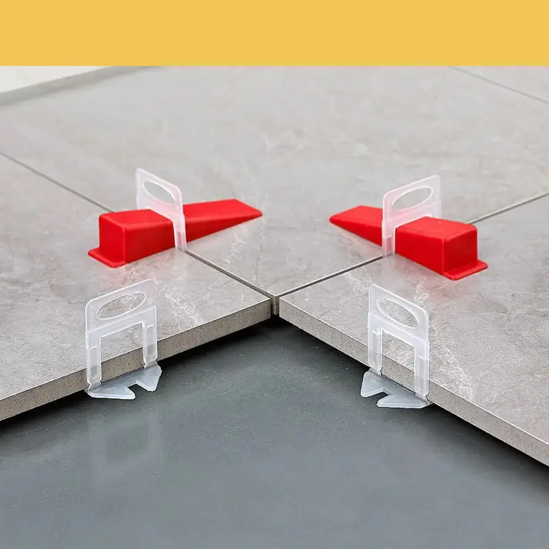 Complete Tile Leveling System: Clips + Wedges Combo 1