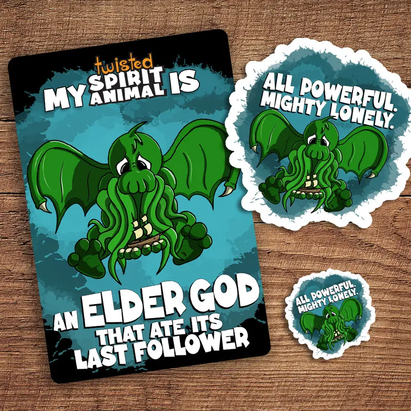 Cosmic Elder God Devoured Last Follower Sticker Set 1