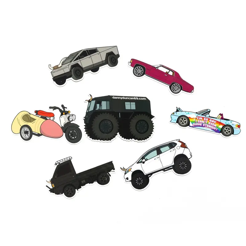 Danny'S Vehicle-Themed Sticker Collection 1