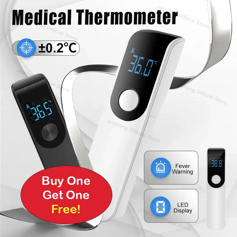 Danoz Aique Infrared Thermometer – Non-Contact Digital Fever Reader For Home Use (2-Pack) 1