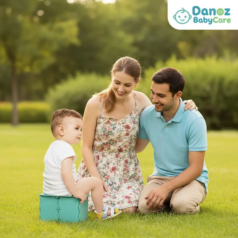 Danoz Babycare Compact Travel Potty – Foldable, Lightweight Toddler Toilet For On-The-Go Use 1