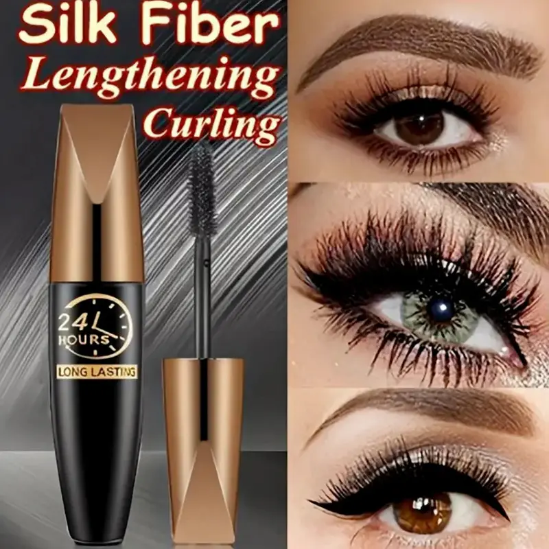Danoz Beautysmart 5D Waterproof Eyelash Mascara – Lengthening, Volumizing Silk-Fiber Formula For Bold Eye Makeup (Buy 1, Get 1 Free) 1