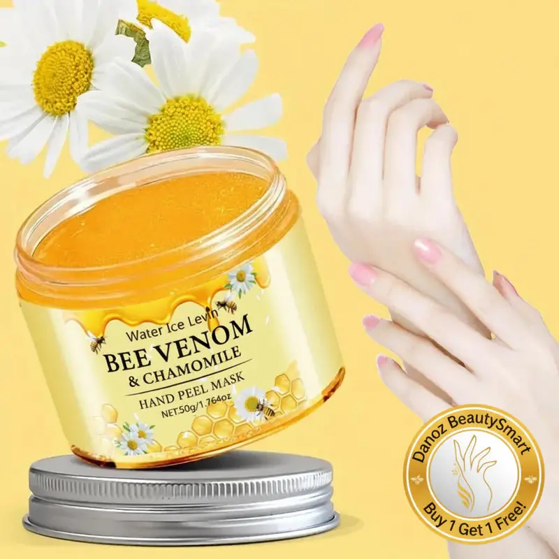 Danoz Beautysmart Chamomile & Bee Venom Hand Wax Mask – Exfoliating, Hydrating Treatment For Soft, Smooth Skin 1