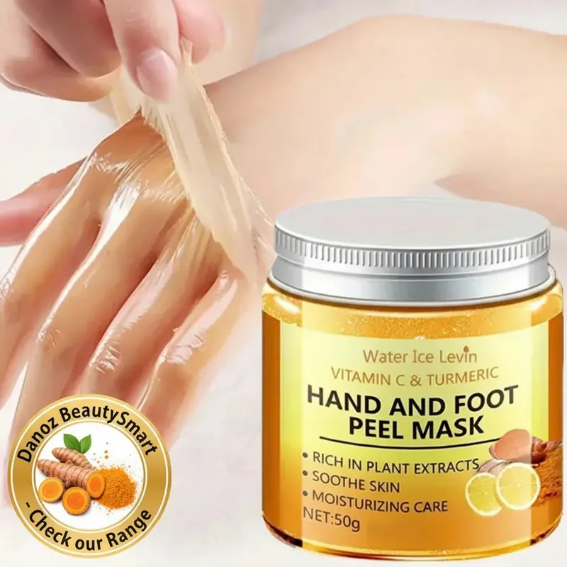 Danoz Beautysmart Vitamin C & Turmeric Hand & Foot Wax Mask – Brightening, Smoothing & Gentle Cleansing Treatment (Bogo) 1