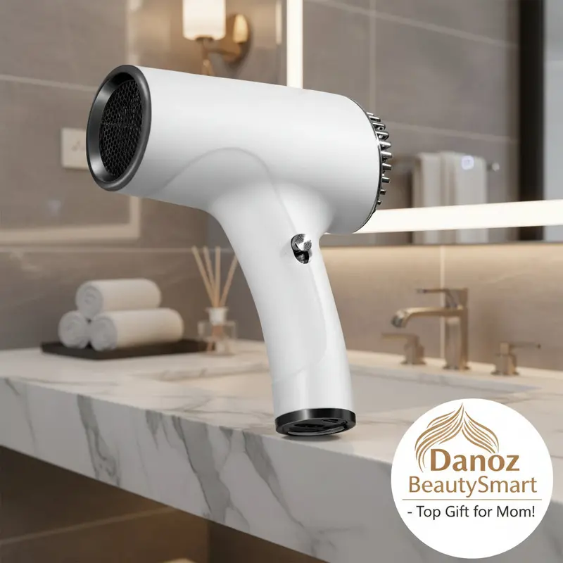 Danoz Beautysmart White Ionic Cordless Hair Dryer – Travel-Friendly Usb-Rechargeable Blow Dryer With Cool Air Setting 1