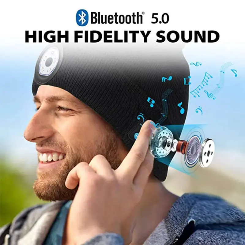 Danoz Bluetooth Beanie Hat – Warm Fashionable Led Headset With Wireless Stereo Audio, Built-In Mic & Bluetooth 5.0 1