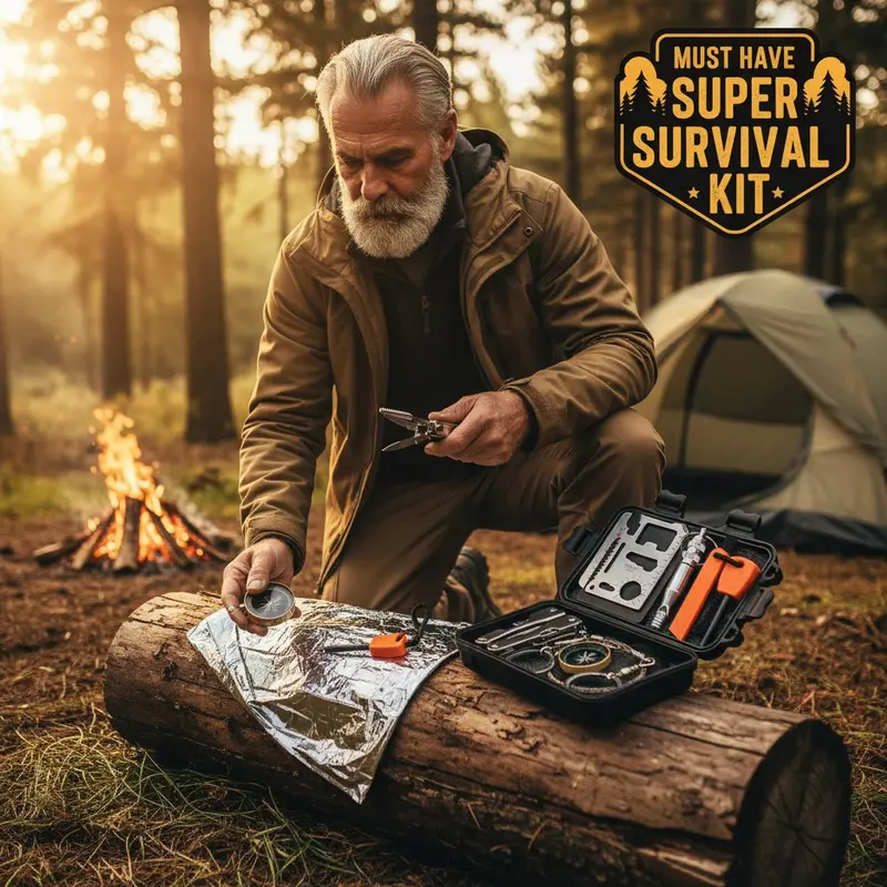 Danoz Camping 8-In-1 Emergency Survival Kit – Compact All-In-One Preparedness Gear For Vehicles & Trails 1