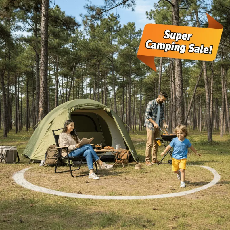 Danoz Camping Carbon Steel Cryt Chair – Sleek Black Portable Folding Seat For Camping & Events 1