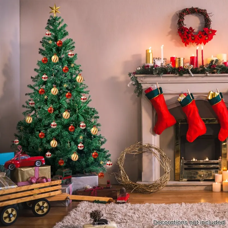 Danoz Christabelle 2.4M Pre-Lit Green Artificial Christmas Tree With 1500 Tips 1