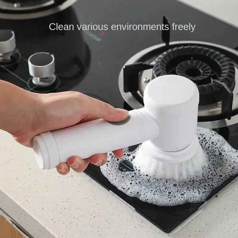 Danoz Cleaning Electric Spin Scrubber – Cordless Bathroom Cleaner With 5 Interchangeable Heads 1