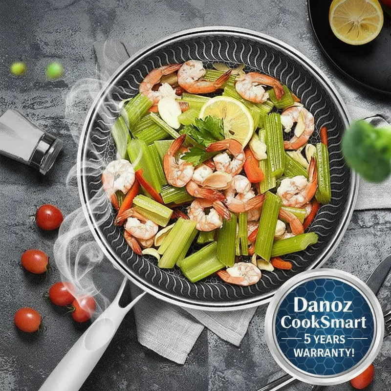Danoz Cooksmart Honeycomb Cookware Collection – Premium Non-Stick Stainless Steel Range With 5-Year Warranty 1